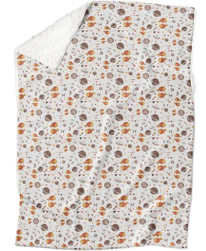 Deka Znamenie watercolor Ryby  (21.1. - 20.3.)  (Podšitie baránkom: ÁNO)