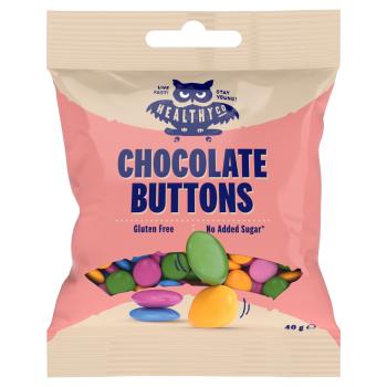 HEALTHYCO Chocolate buttons 40 g čokoládovej lentilky