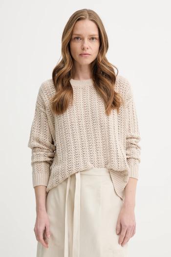 Sveter s prímesou ľanu Levi's SUNRISE CROCHET SWEATER béžová farba, ľahké, 0013A