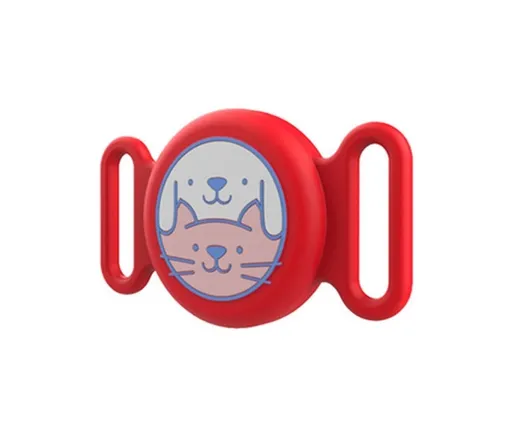 PROTEMIO PET LOCATE Obal pre Apple AirTag na obojok psa / mačky červený