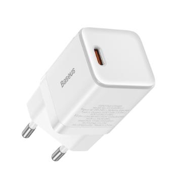 Baseus GaN3 sieťová nabíjačka USB-C 1C 30W, biela (CCGN010102)