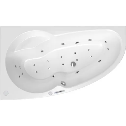 Masážna vaňa SIKO Luiza 160x95 cm LUXUS akrylát ľavá SIKOHMLLU160L