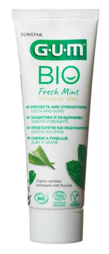 GUM BIO Fresh Mint certifikovaná zubná pasta s fluoridmi 75 ml