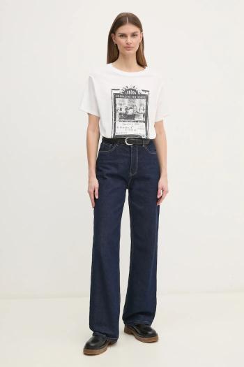 Bavlnené tričko Pepe Jeans LELE dámske, biela farba, PL505992