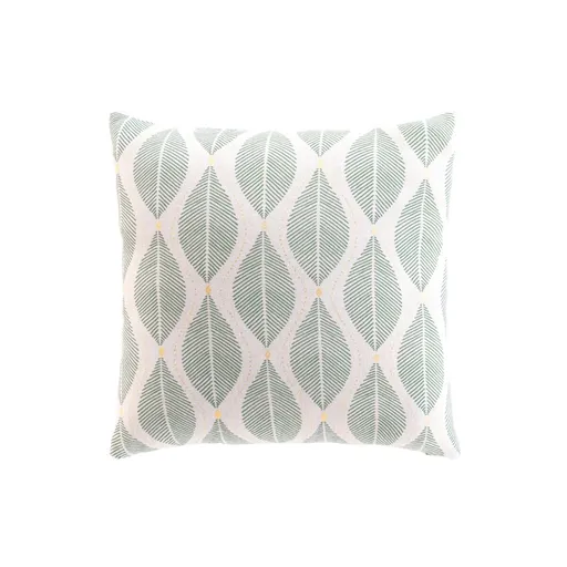 Vankúš s potlačou listov a zlatých bodiek