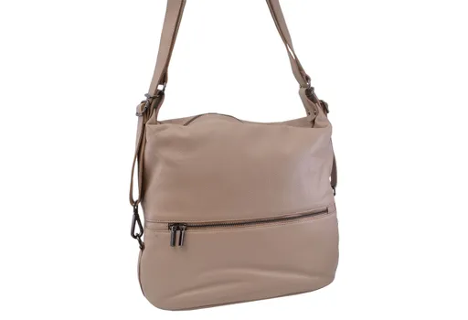 Dámska kožená kabelka béžová 250701