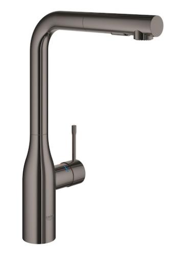 Drezová batéria GROHE Essence New s vyťahovacou sprškou Hard Graphite 30270A00