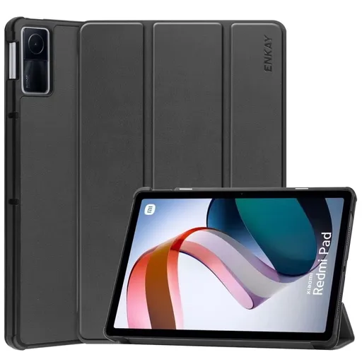 ENKAY LEATHER Zaklápací obal pre Xiaomi Redmi Pad čierny