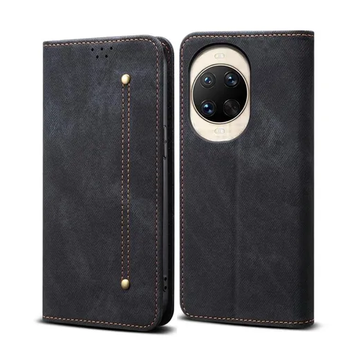 DENIM Peňaženkový kryt pre Huawei Nova 14 Pro čierny
