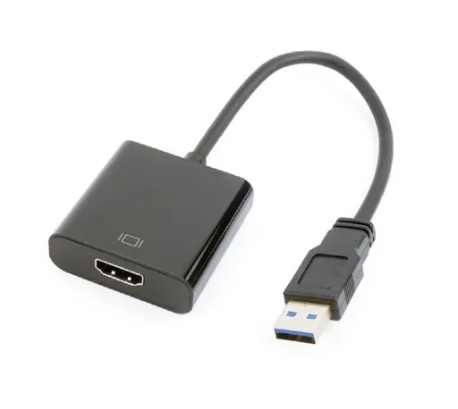 GEMBIRD Redukcia USB 3.0 - HDMI, M/F, 15cm, čierny