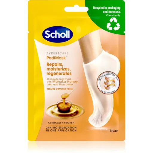 Scholl Pedimask™ Manuka Honey hĺbkovo vyživujúca maska na nohy 1 pár