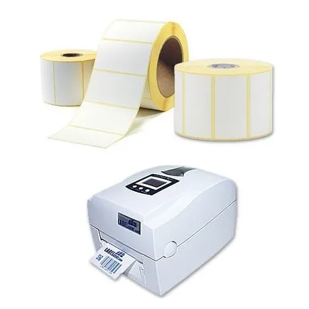 Samolepiace odnímateľné etikety 100x100 mm, 500 ks, papierové pre TTR, rolka