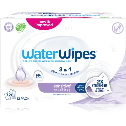 WaterWipes Soothing Clean detské jemné vlhčené obrúsky 12x60 ks