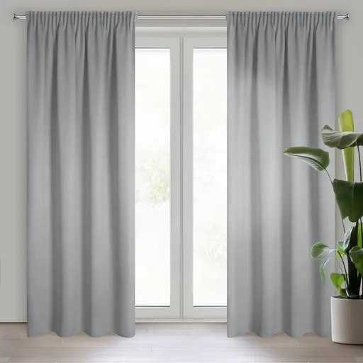 ArtFir Zatemňovací záves CARLO P | strieborná 130 x 300 cm