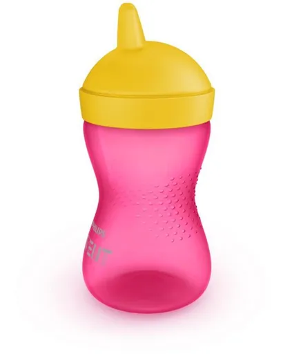 Avent hrnček Grippy s tvrdým náustkom 300ml ružová,Philips AVENT Hrnček 300 ml Grippy s tvrdým náustkom dievča