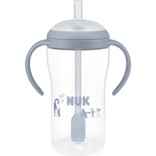 NUK Perfect Match Penguin fľaša s rúrkou 8m+ 260 ml