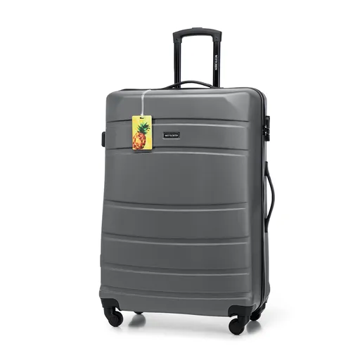 Veľký kufor z ABS materiálu - v tvare U s identifikačnou visačkou, sivé 56-3A-653-01Z