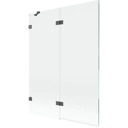 MEXEN/S - Lunar vaňová zástena 2-krídlová ľavá 130 x 150, transparent, grafit kartáčovaná 897-130-100-66-00-L