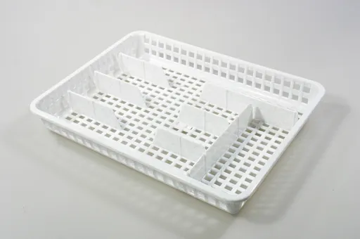 ALFA PLASTIK - Príborník široký dierkovaný, granit biely, umelá hmota, 26 x 35 x 5cm