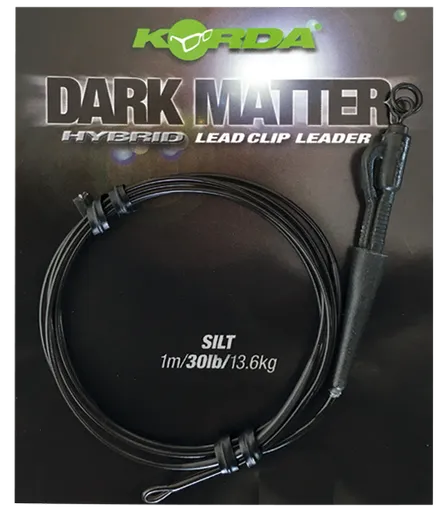 Korda koncová montáž dark matter leader qc swivel 40 lb 50 cm - clear