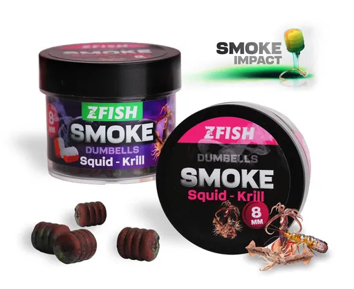 Zfish smoke pop-up dumbells 8 mm 20 g - squid krill