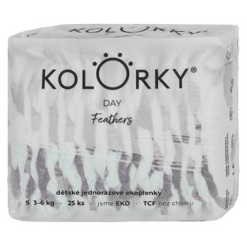 KOLORKY DAY Jednorazové EKO plienky perie S (3-6 kg) 25 kusov