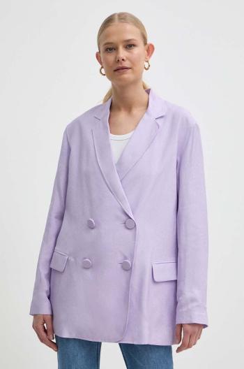 Sako Armani Exchange fialová farba, dvojradové, jednofarebné, 3DYG39 YN9RZ