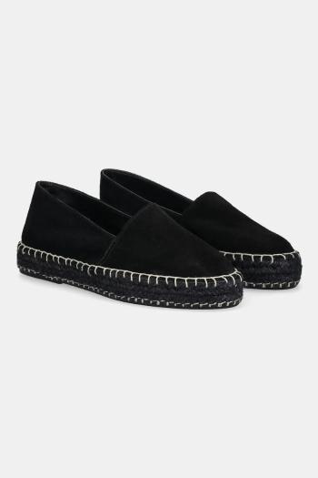 Semišové espadrilky Answear.LAB čierna farba, na platforme
