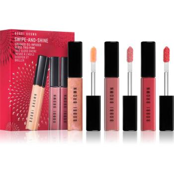 Bobbi Brown Holiday Swipe-and-Shine Crushed Oil-Infused Gloss Trio sada hydratačných leskov na pery