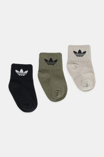 Detské ponožky adidas Originals 3-pak béžová farba, JW2934