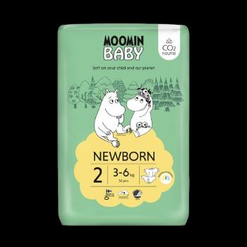 MOOMIN BABY 2 Newborn 3–6 kg, eko plienky, 56 ks