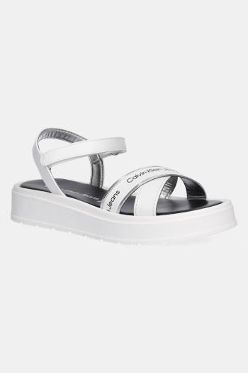 Detské sandále Calvin Klein Jeans biela farba, V4A2-82054