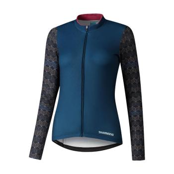 
                         Tricou de cilism pentru iarnă cu mânecă lungă - KAEDE PRINTED LONG 
                