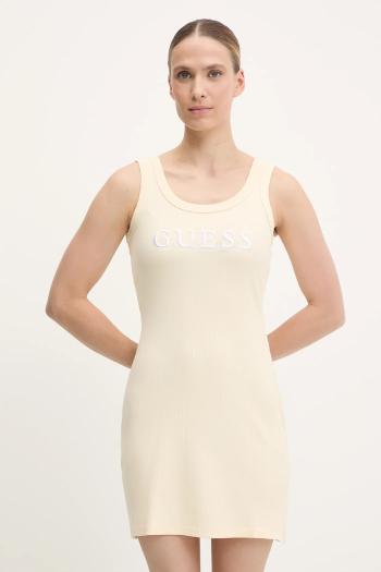 Šaty Guess SUNFLOWER béžová farba, mini, priliehavé, V5GK06 K8RT2