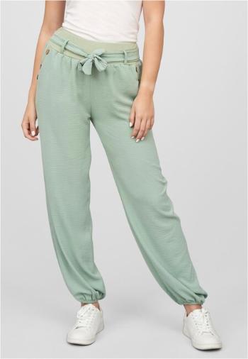 Urban Classics Cloud5ive Damen Sommer Hose Knopfleiste und Bindegürtel 2-Pockets green - XL