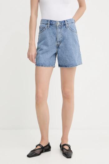 Rifľové krátke nohavice Levi's jednofarebná, vysoký pás, 003KI