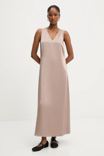 Šaty Weekend Max Mara OTTELIA hnedá farba, maxi, rovný strih, 2525226061600