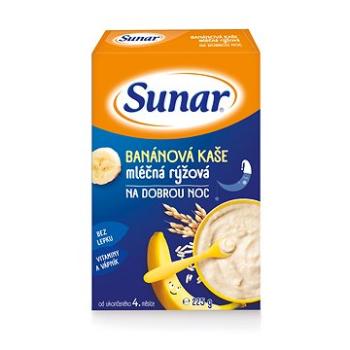 Sunar banánová kaša mliečna ryžová na dobrú noc 225 g (8592084409524)