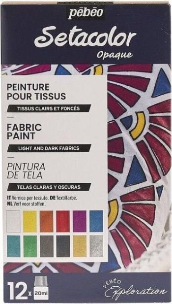 Pébéo Setacolor Sada farieb na textil 12x20 ml