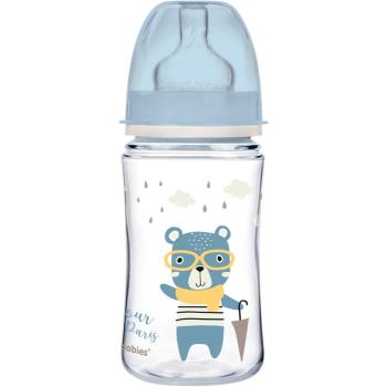 Canpol babies Bonjour Paris dojčenská fľaša 3m+ Blue 240 ml