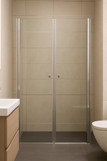 H K - Sprchové dvere PURE D2 90 dvojkrídlové 86-91 x 190 PURED290