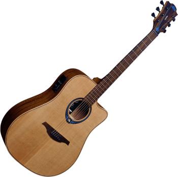 LAG Tramontane HyVibe 10 Natural Satin Elektroakustická gitara Dreadnought