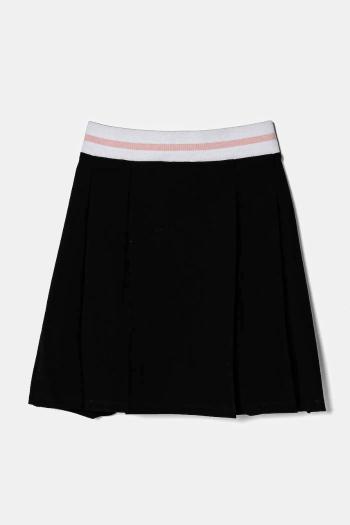 Dievčenská sukňa Guess čierna farba, midi, áčkový strih, J5RD12 KAUH0
