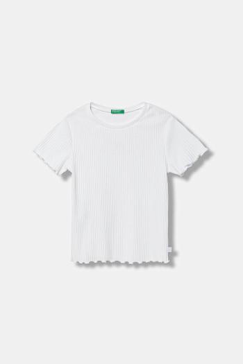 Detské tričko United Colors of Benetton biela farba, 3F1AC10N4