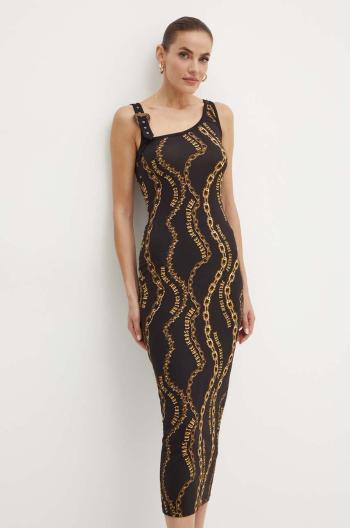 Šaty Versace Jeans Couture čierna farba, maxi, priliehavá, 77HAO978 JS423
