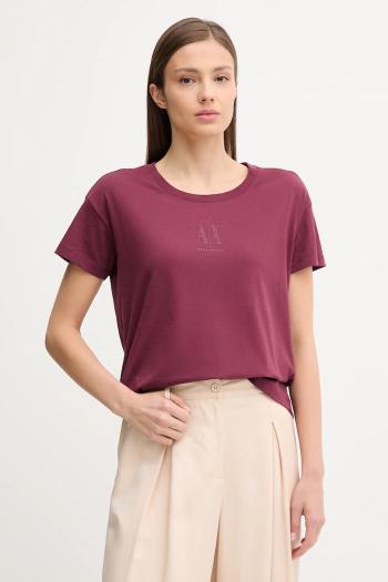 Bavlnené tričko Armani Exchange dámske, béžová farba, XW000830 AF10356