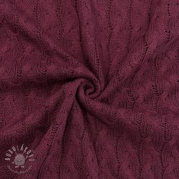 Svetrovina Jacquard CABLE bordeaux