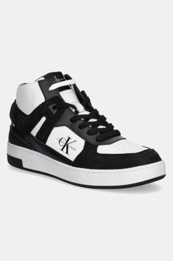 Tenisky Calvin Klein Jeans BASKET CUP MID LACEUP AUTHENTIC čierna farba, YM0YM01109