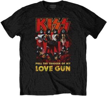 Kiss Tričko Love Gun Glow Unisex Black 2XL