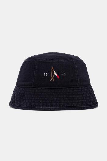 Bavlnený klobúk Tommy Hilfiger tmavomodrá farba, bavlnené, AM0AM13384